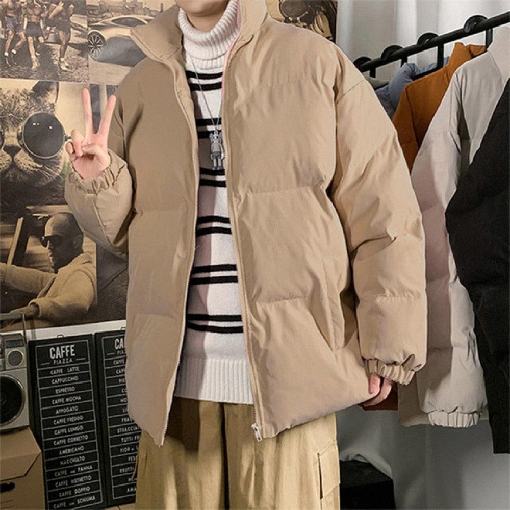 Oversized Unisex Winter Jacket – Heavyweight Streetwear Zip Coat