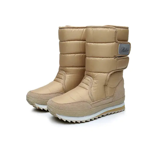 Winter Non-Slip Waterproof Cotton Flat Boots