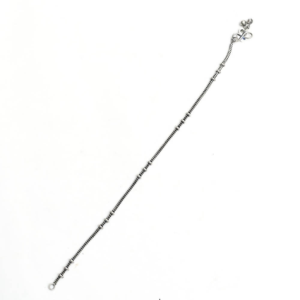 Traditional Oxidised Silver Anklets for Women & Girls - Lightweight