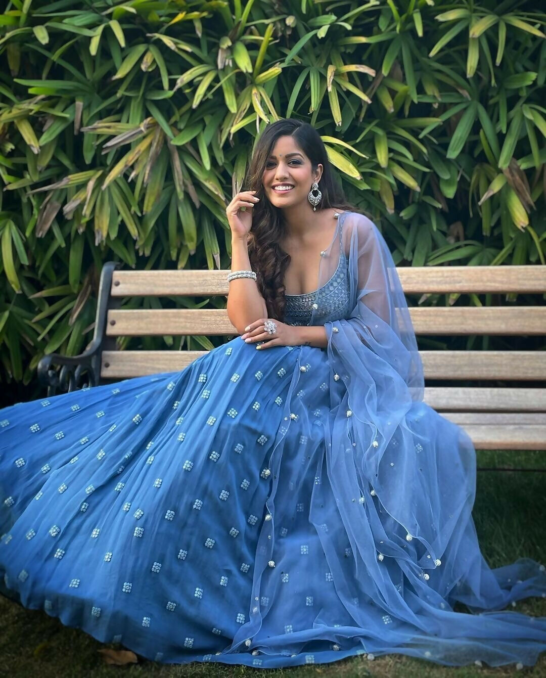 Blue Faux Georgette Lehenga Choli with 3MM Sequin Embroidery