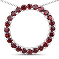 0.96 Carat Genuine Garnet .925 Sterling Silver Pendant