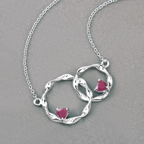 0.70 Carat Genuine Ruby .925 Sterling Silver Pendant