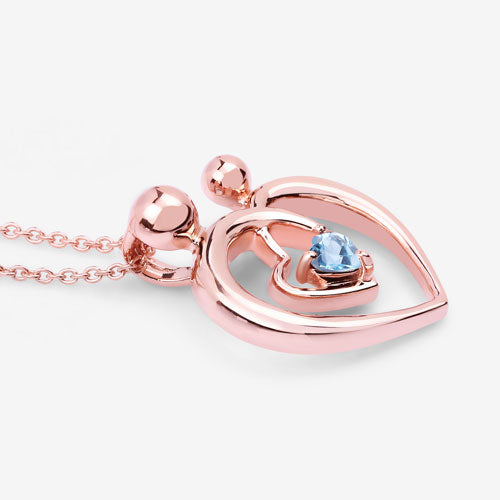 0.28 Carat Genuine Swiss Blue Topaz .925 Sterling Silver Pendant