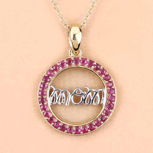 0.64 Carat Genuine Ruby .925 Sterling Silver Pendant