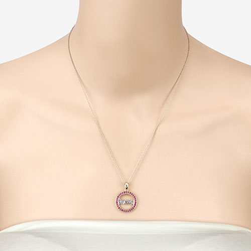 0.64 Carat Genuine Ruby .925 Sterling Silver Pendant