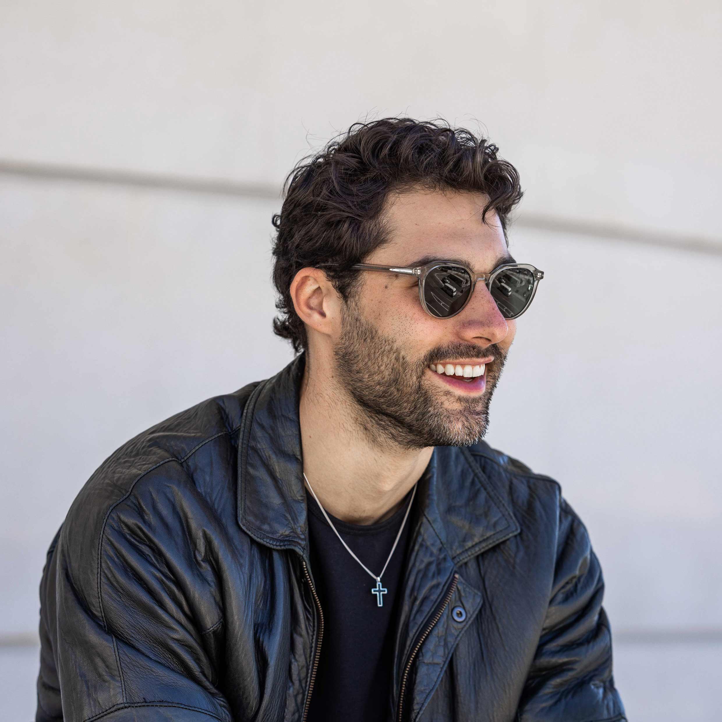 The Aiden Champagne Round Frame Polarized Sunglasses