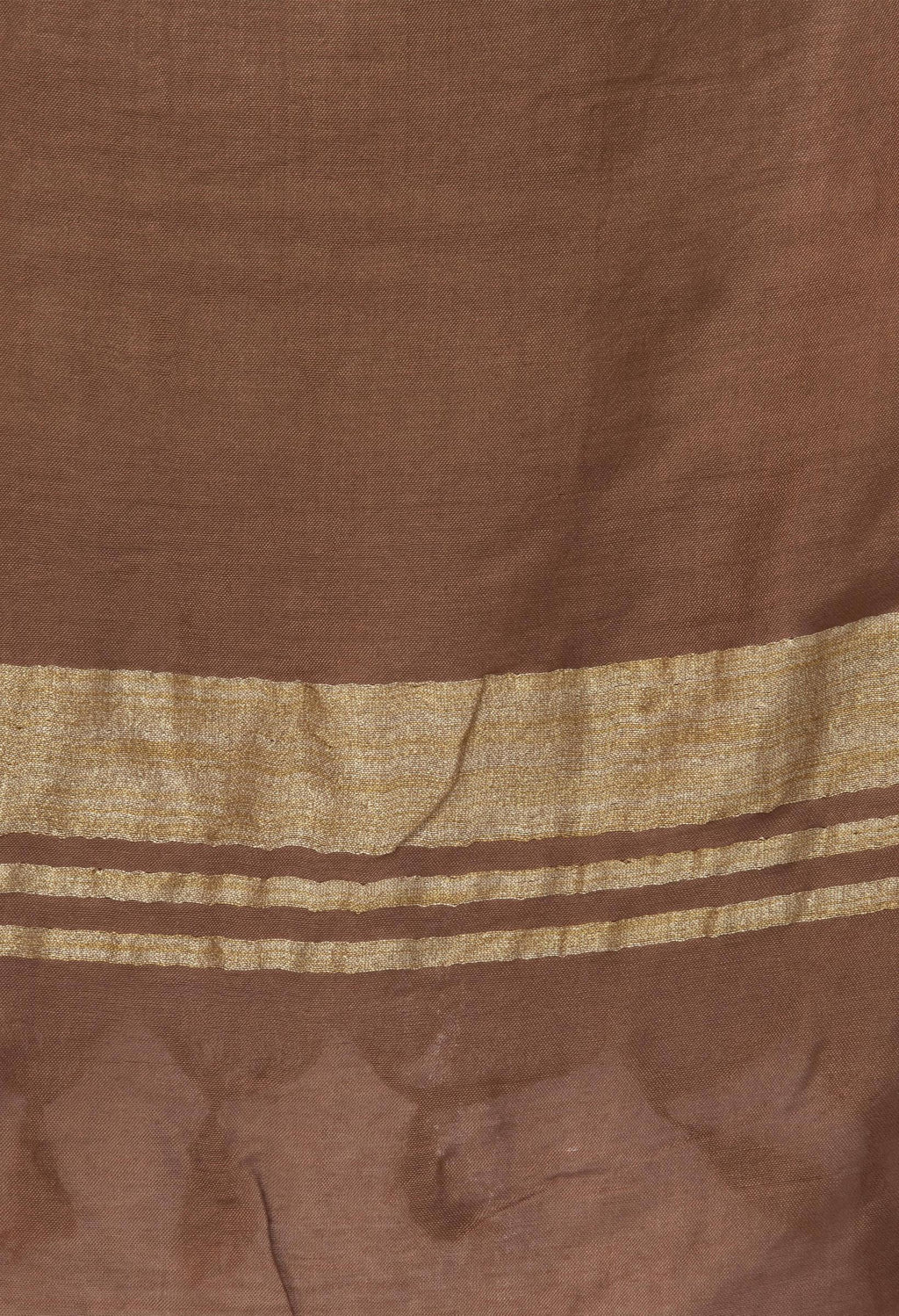 Brown Slub Cotton Dupatta - Elegant Ethnic Scarf