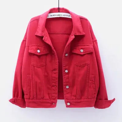 Women's Spring Denim Jacket in Colorful Cotton Twill - Image 33
