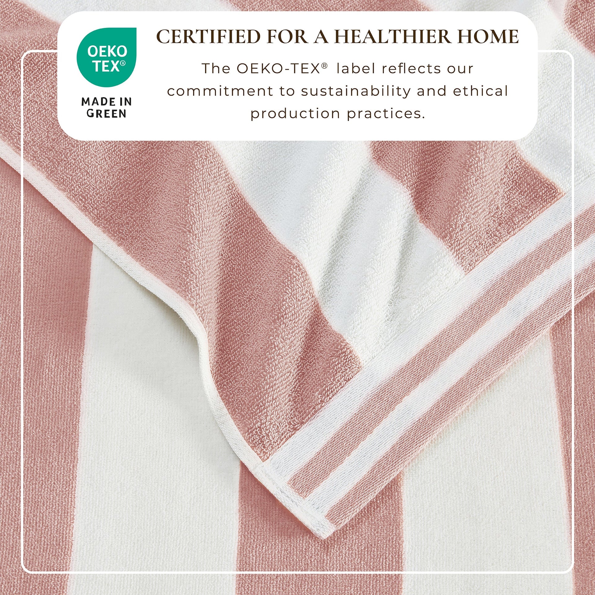 Striped Cabana Beach Towel 100% Cotton Ultra-Soft Pool Towel
