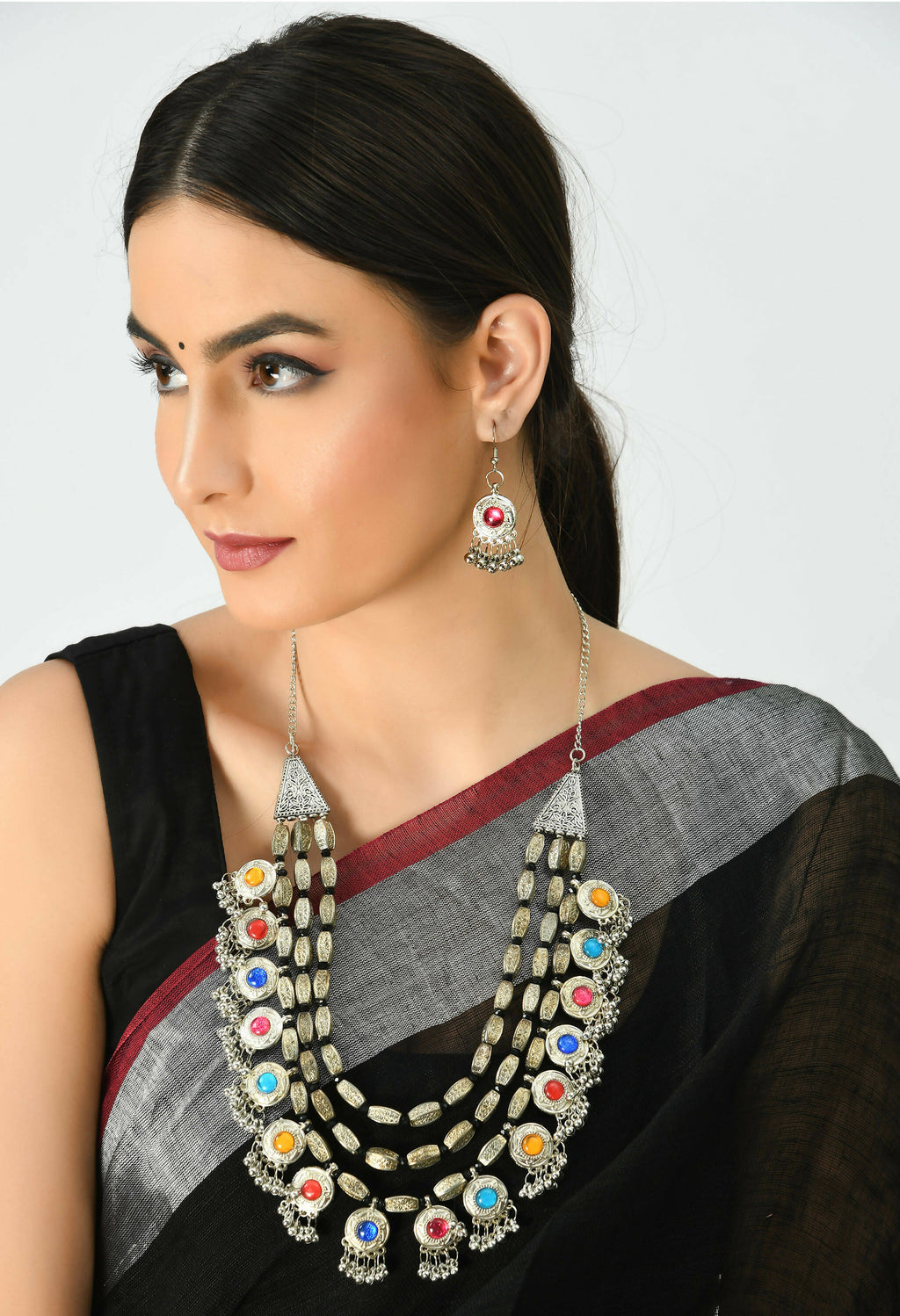 Handicraft Kundan Work Long Necklace for Ethnic Fusion