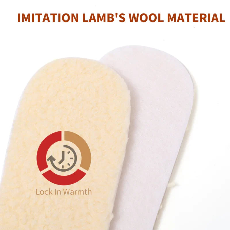 Thickened Plush Heating Insoles for Winter Boots