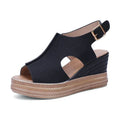 Women's Wedge Platform Sandals with Fish Mouth