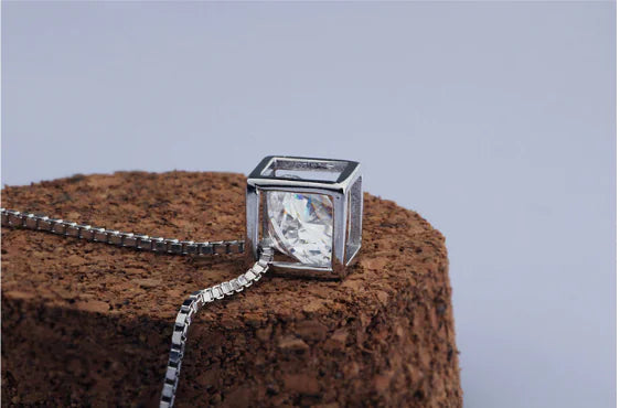 925 Silver Love Cube Pendant