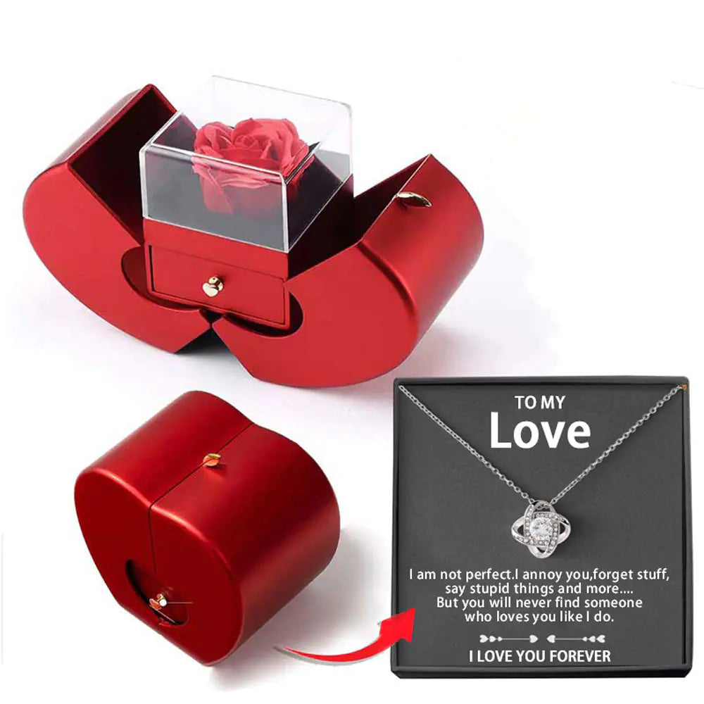 Luxury Four-Leaf Clover Necklace Gift Box Set