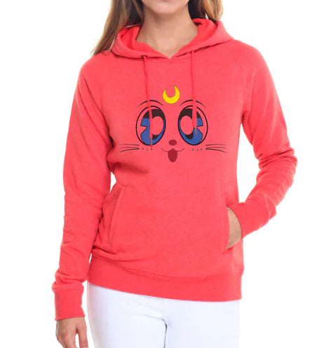 Women's Hooded Sweatshirt with Cute Cat Design