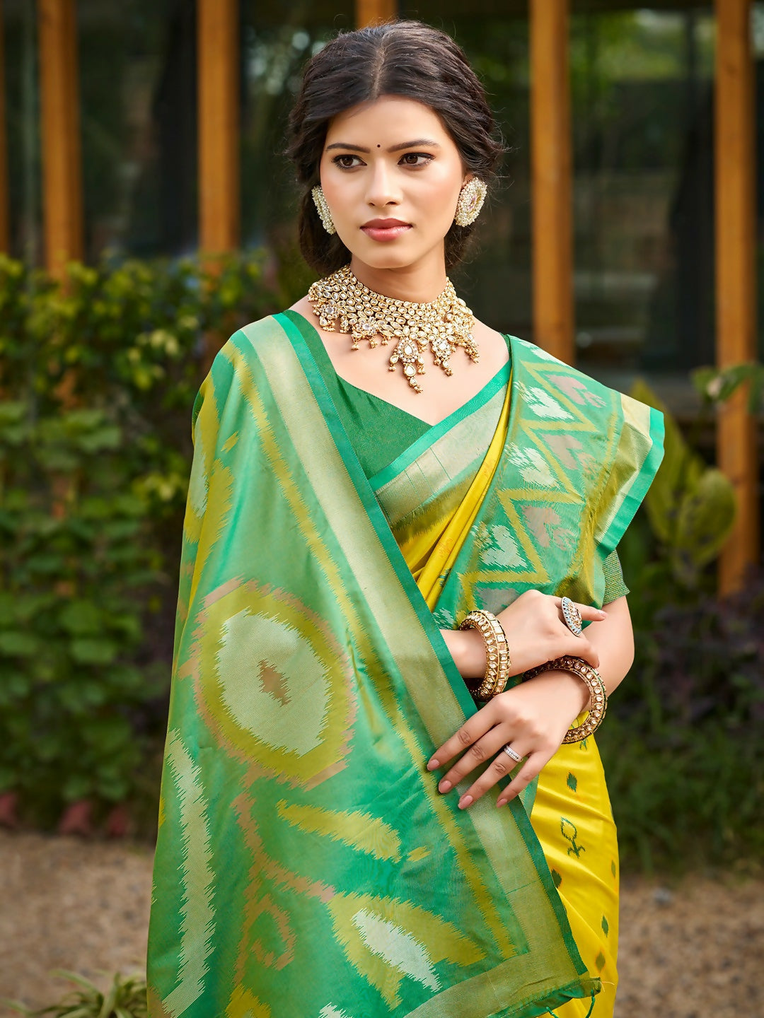 Mustard Soft Silk Saree for Festive Occasions