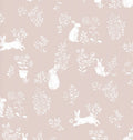 Aven Removable Wallpaper in Dusty-Rose and Cream Cottagecore
