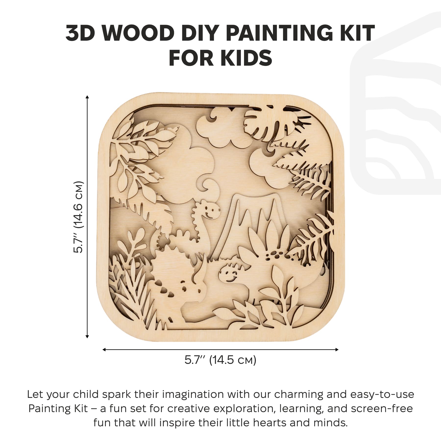 3D DIY Wooden Dinosaur Puzzle Painting Kit for Kids