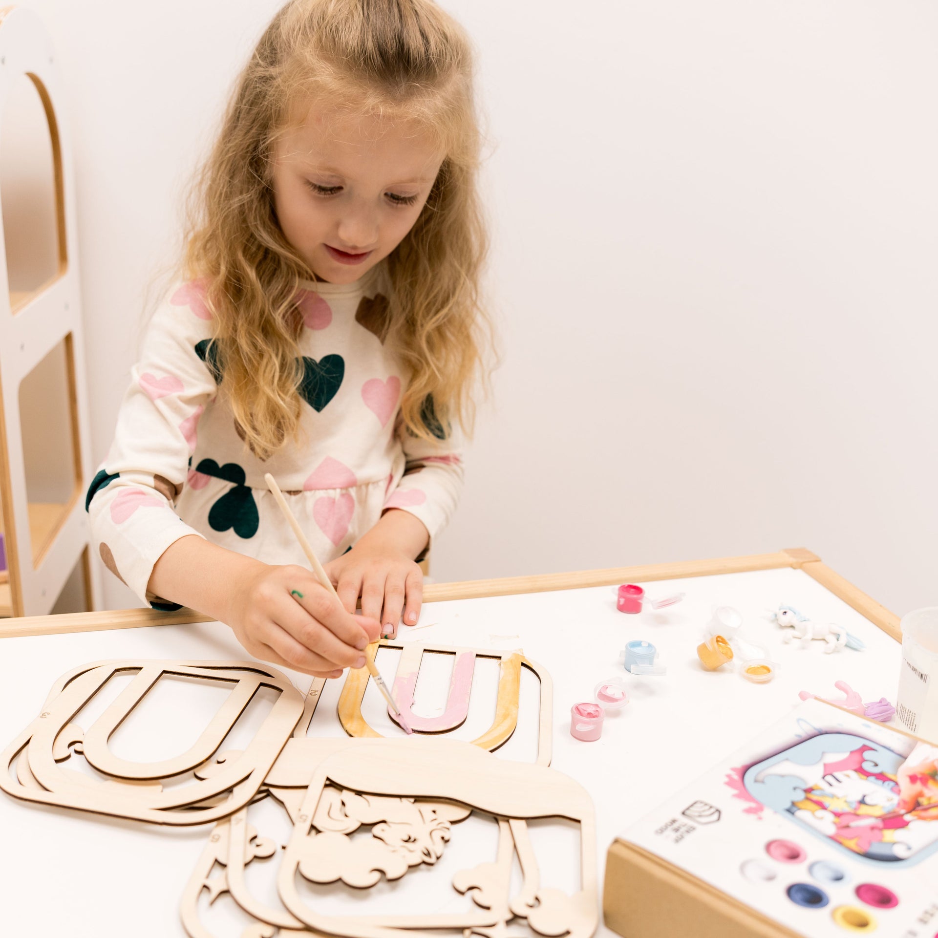 3D DIY Wood Painting Kit for Kids - Unicorn Educational Craft Set