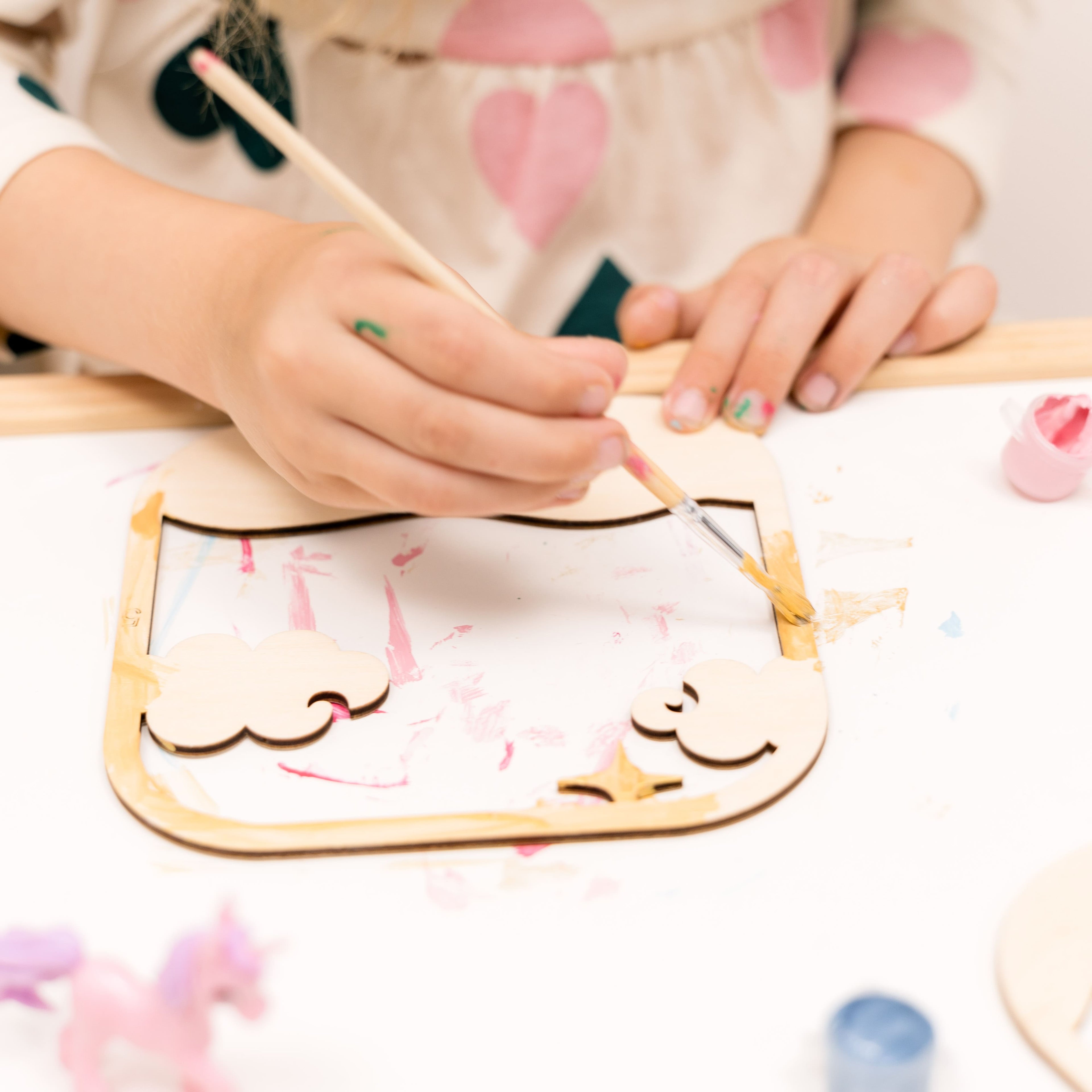3D DIY Wood Painting Kit for Kids - Unicorn Educational Craft Set