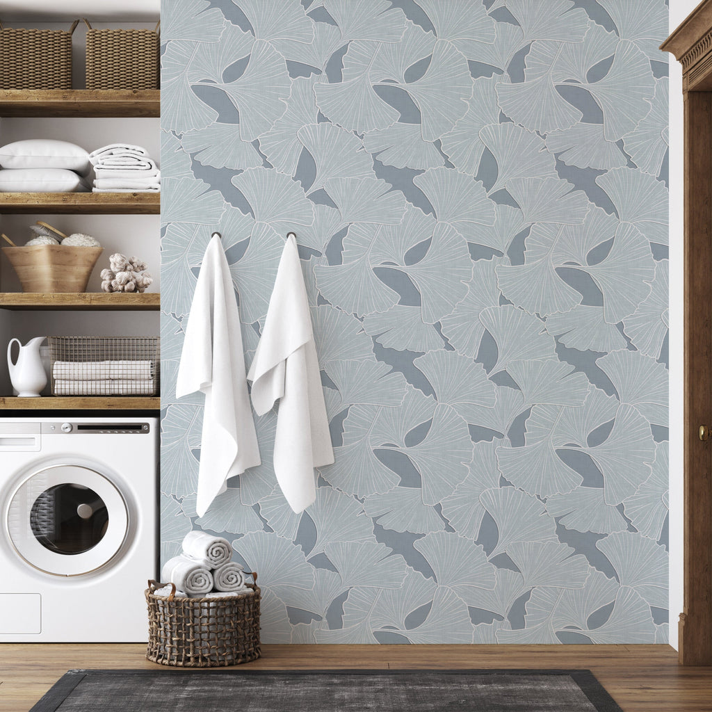 Odin Floral Wallpaper in Sage-Green and Cream