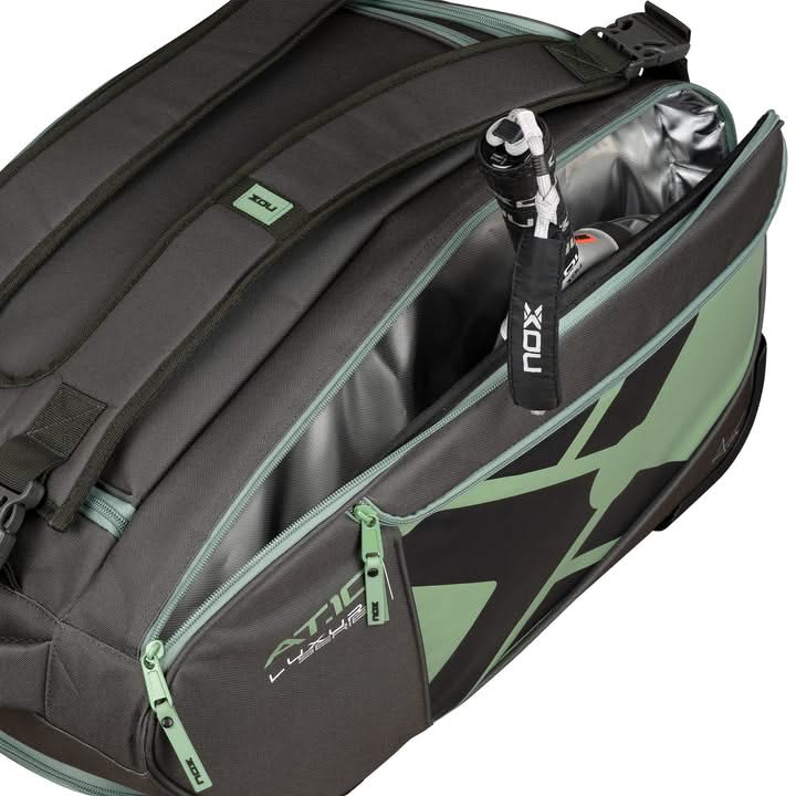 Nox AT10 Competition Trolley Backpack Black/Green Padel Bag