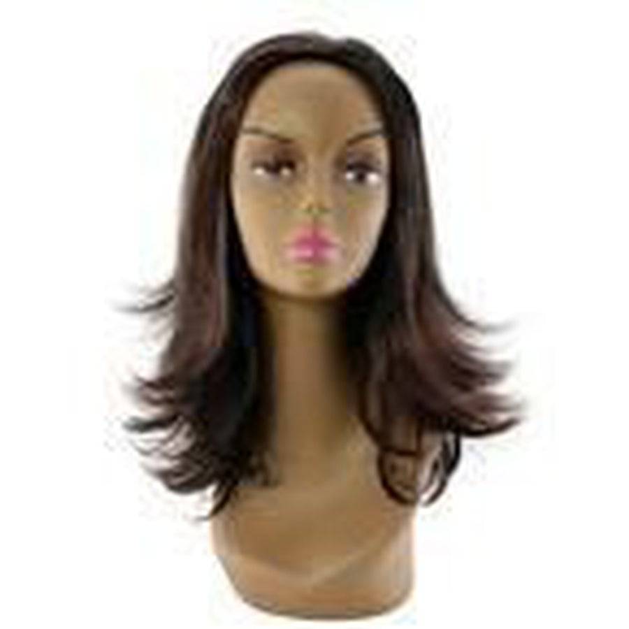 Collection of various Miss Belgium and Miss Cali wigs in assorted shades of brown and black