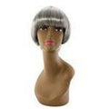 Collection of various synthetic wigs in silver, brown, and blonde shades from Pallet #127