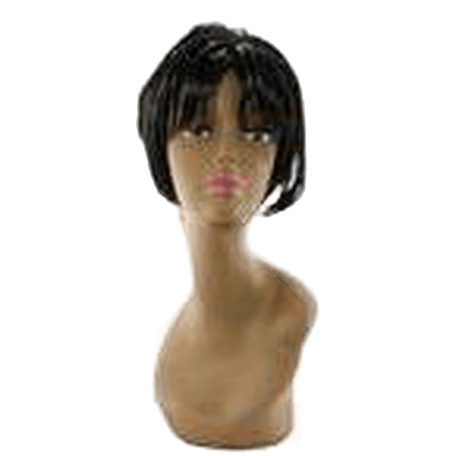 Collection of assorted wigs from Pallet #128 featuring various styles and hair textures