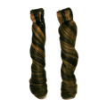 Bundles of 100% human hair in black and brown shades for extensions