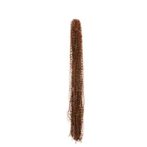 Selection of hair extensions in various auburn and brown shades