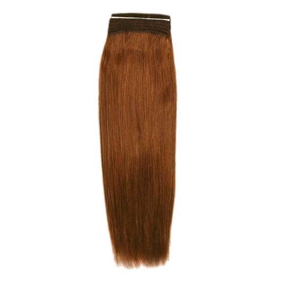 Collection of premium hair extensions in auburn and dark-brown shades from Pallet #178
