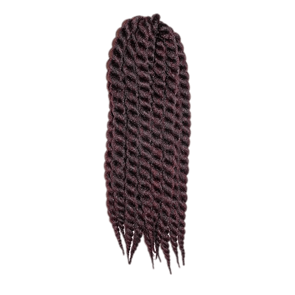 Kanekalon 24" Crochet Master Braid Extensions - Dark Brown & Burgundy