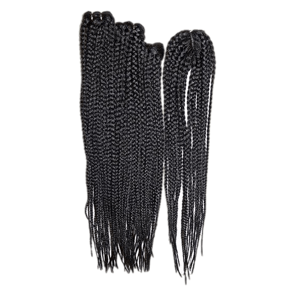 18-Inch Emeralds Crochet Senegalese Twist Hair Lot - Black