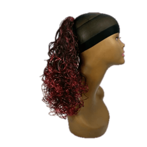 A bulk lot assortment of Kanekalon hair extensions in various shades including black, brown, and strawberry blonde.