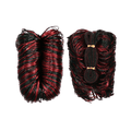 Large inventory of Kanekalon 9PC synthetic hair extensions in black and brown shades.