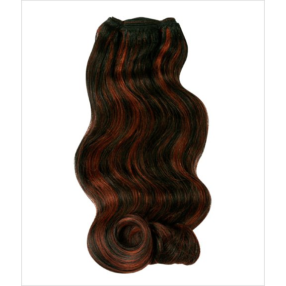 Professional collection of hair extensions in black and auburn styles from Pallet #231.