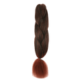 Selection of 84-inch X Braid hair extensions in black, brown, blonde, and auburn colors