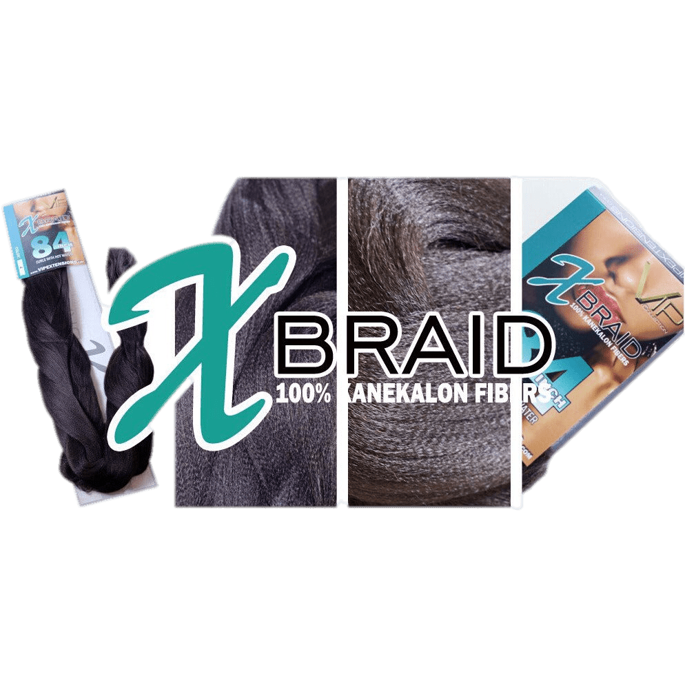 84-Inch X Braid Synthetic Hair Extensions - Mixed Color Bulk Lot