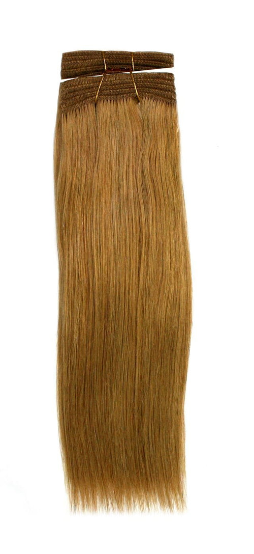 Collection of 100% human hair extensions in various brown and ombré shades from Pallet #256
