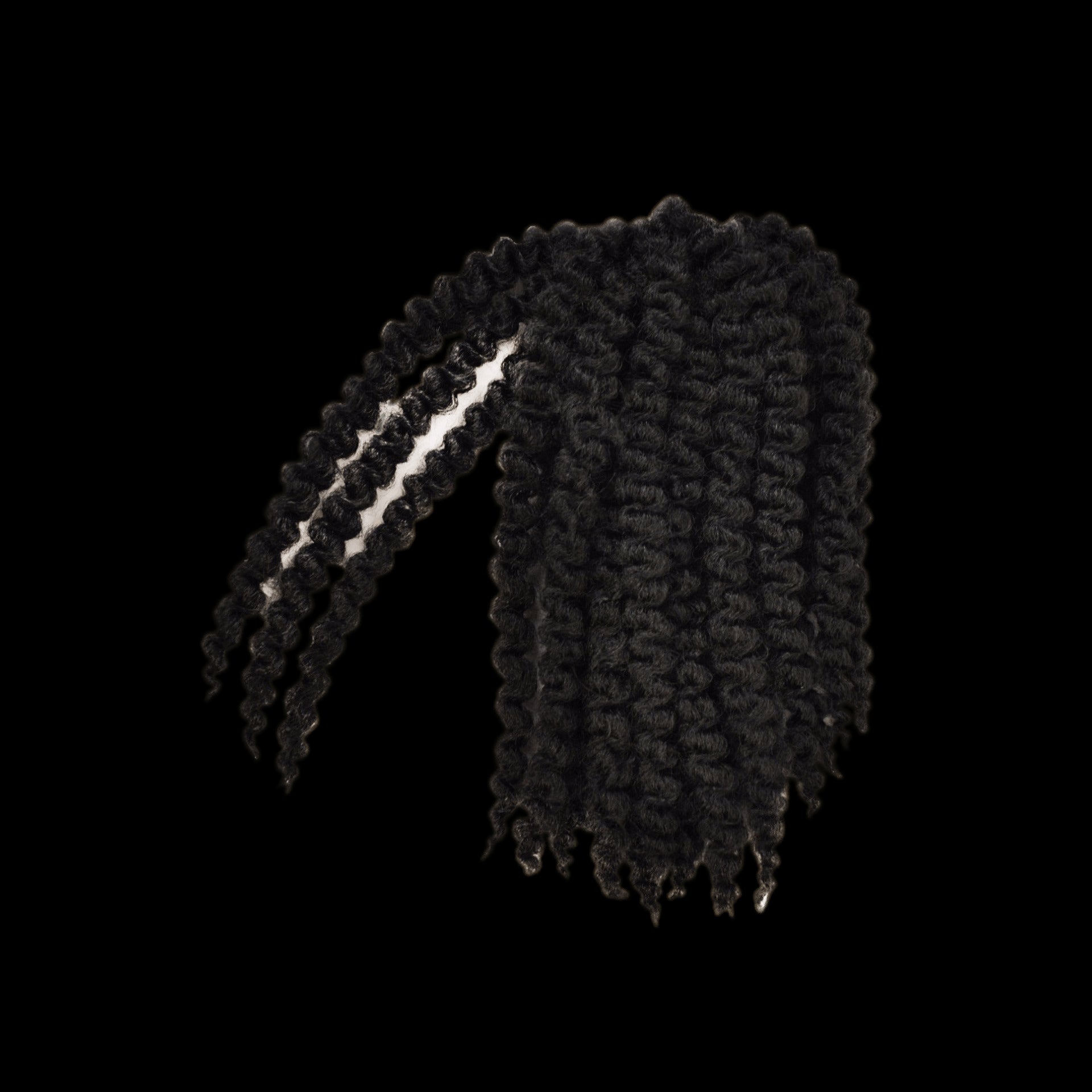 Close up of premium Kanekalon Havana Locks in Pallet #61 showing natural texture and hair quality.