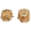 Tanzanite clip-in hair extensions available in solid blonde and light-brown shades.