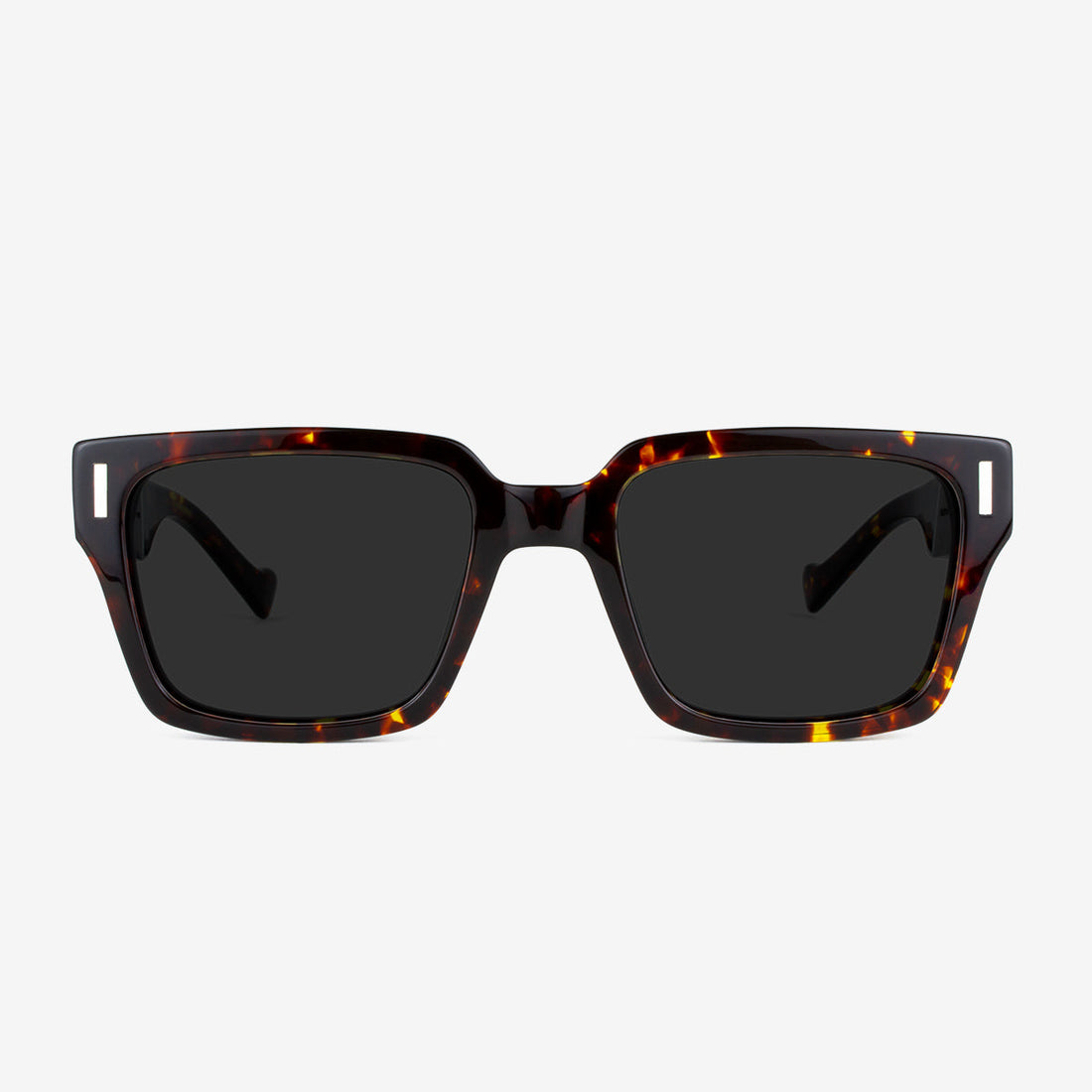 Palm Beach unisex square sunglasses in tortoiseshell with acetate and wood detailing.