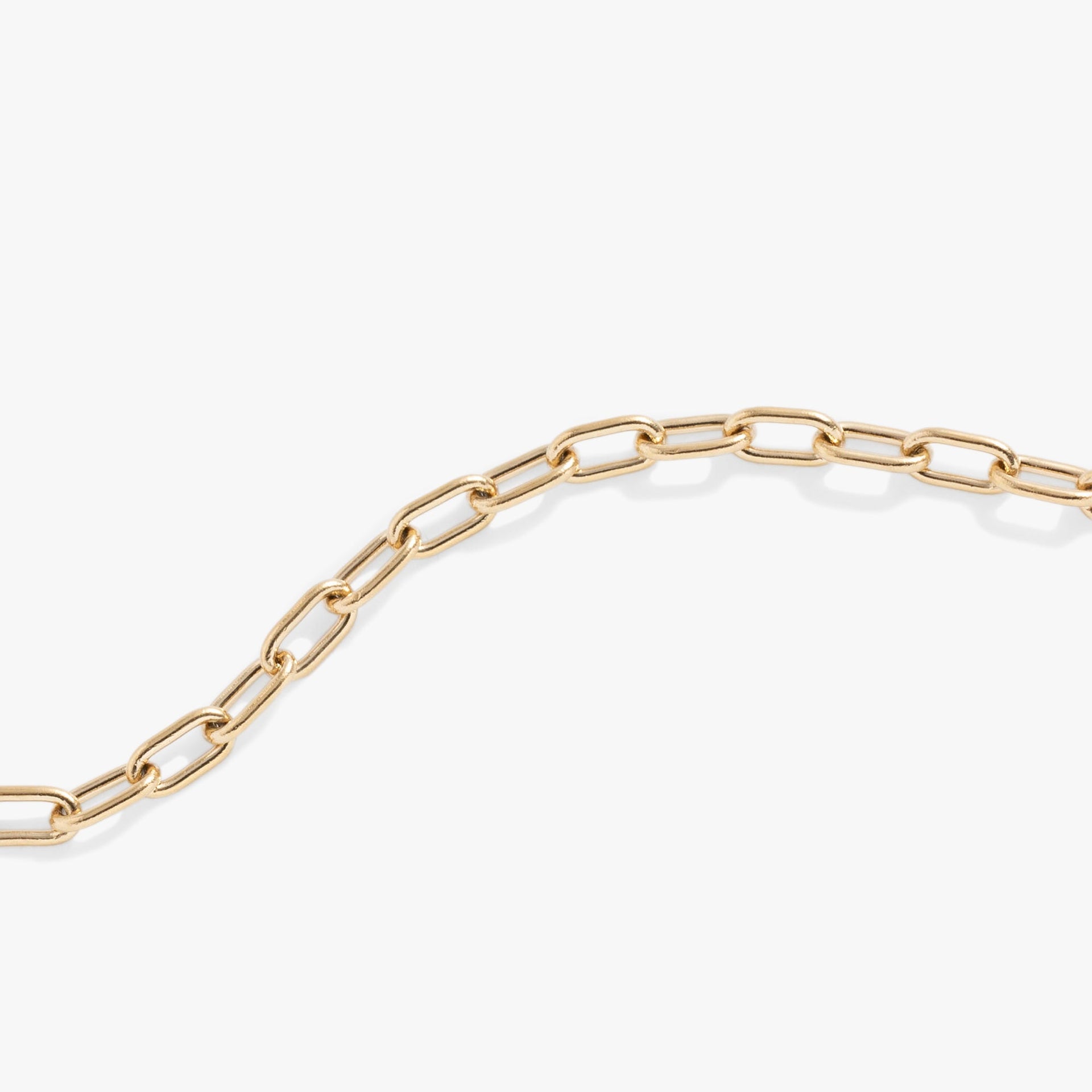 Gold Tone Paperclip Chain Bracelet for Layered Jewelry Stacking