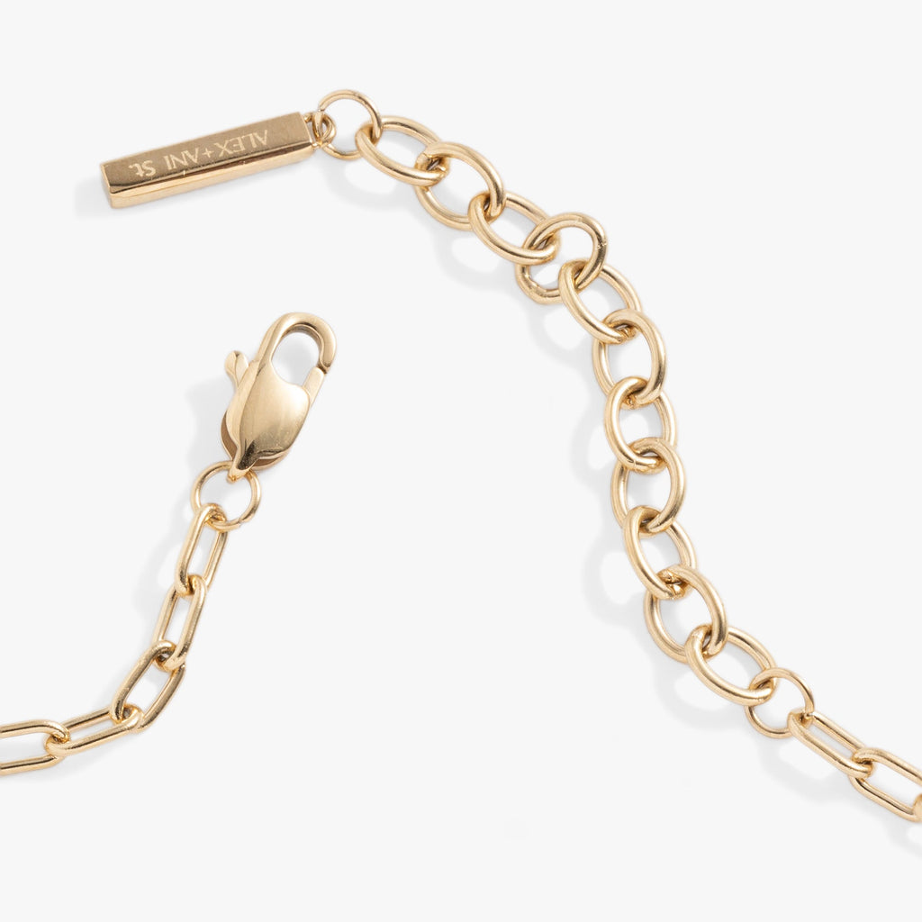 Gold Tone Paperclip Chain Bracelet for Layered Jewelry Stacking
