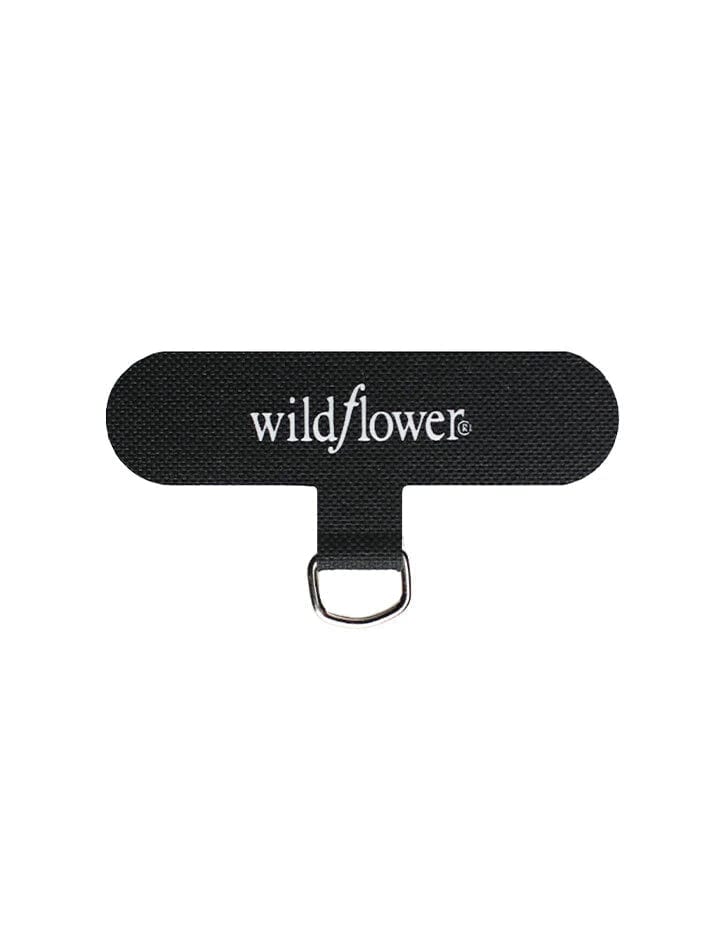Black Accessory Loop for Phone Cases with Metal Ring Attachment