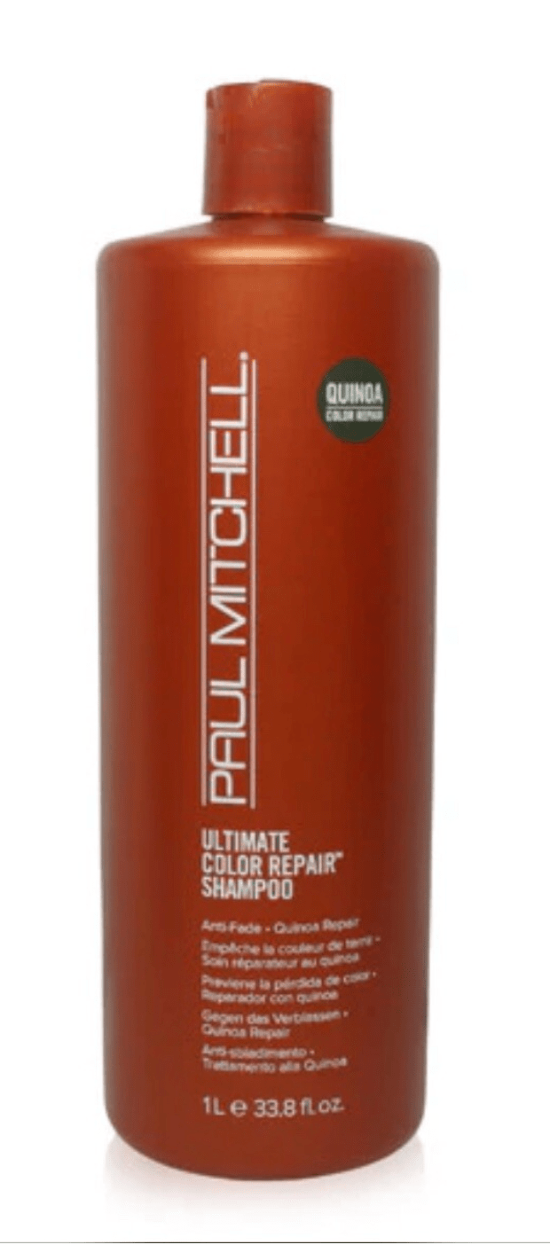 Large 1L bottle of Paul Mitchell Ultimate Color Repair Shampoo for color-treated hair