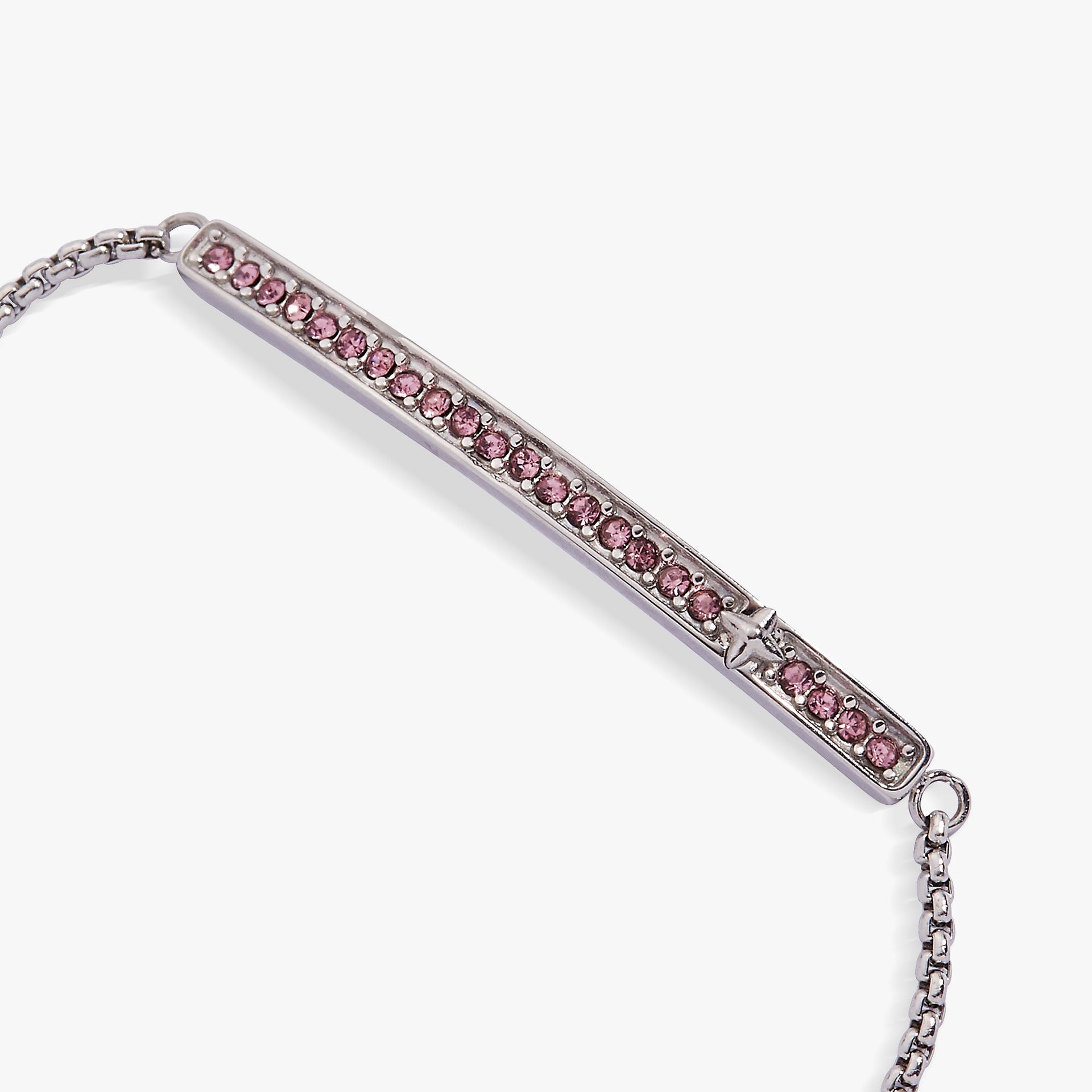 June Birthstone Pave Bolo Bracelet in Gold, Modern Minimalist Style