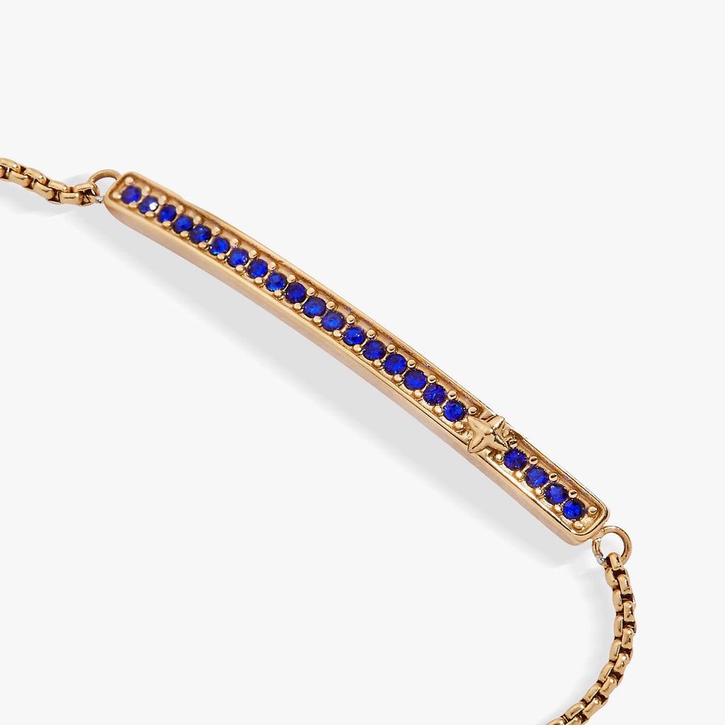 September Birthstone Pave Bolo Bracelet in Gold and Silver Tone