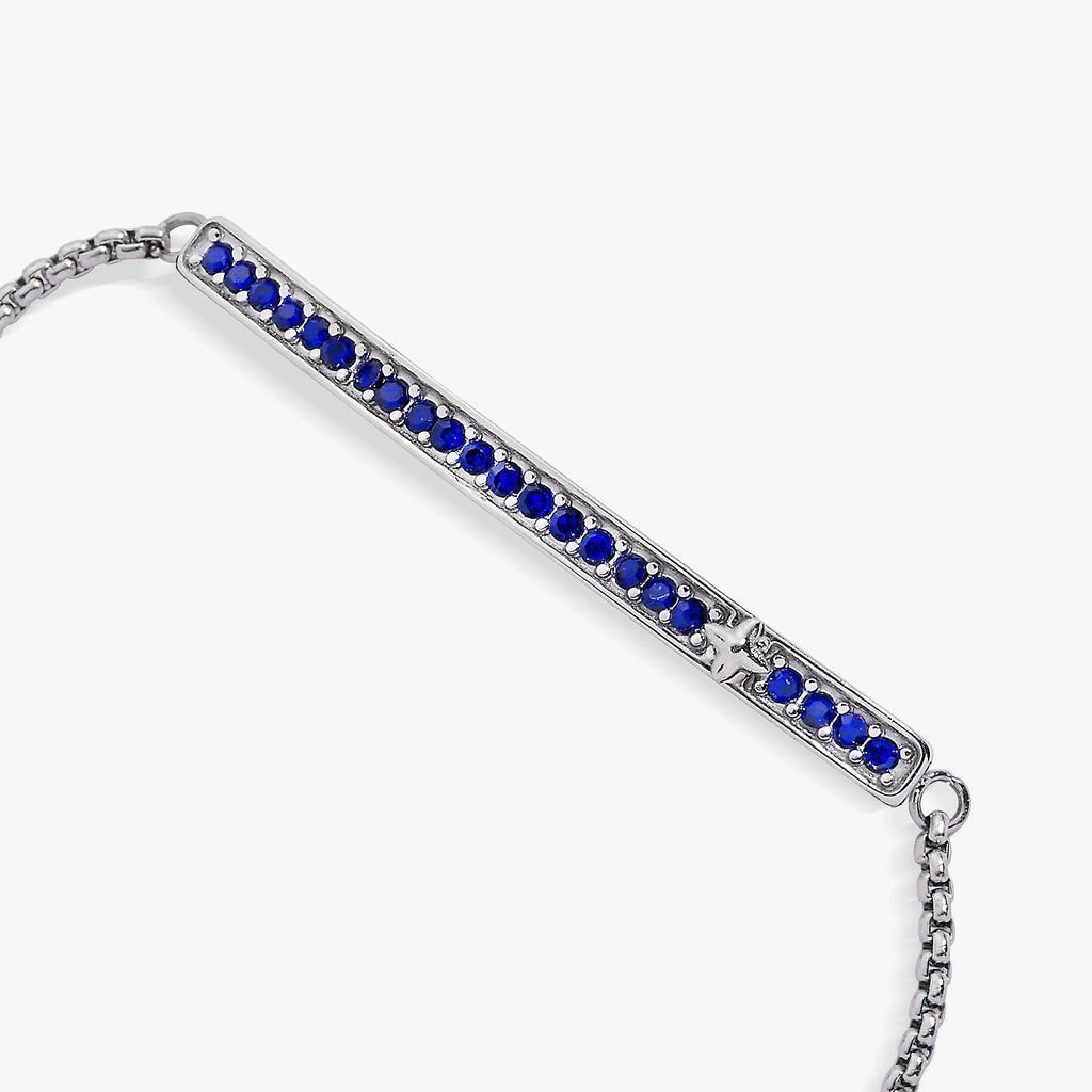 September Birthstone Pave Bolo Bracelet in Gold and Silver Tone